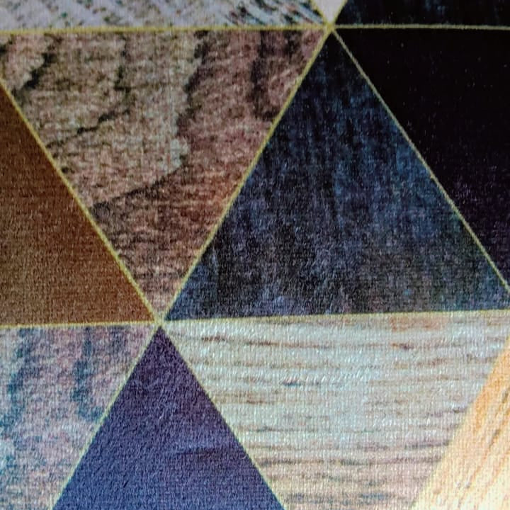 Mosaic marvel Printed Suede Premium Fabric Cushion Cover  black white grey triangle