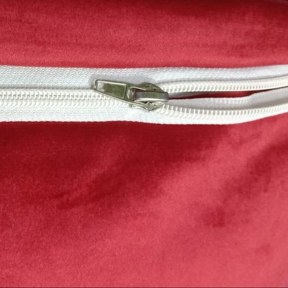 Crimson velvet pillow case Printed Suede Premium Fabric Cushion Cover, Red colour